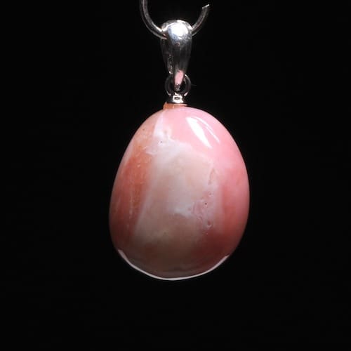 Roze opaal hanger met oogje - Koop ze bij Blije Boeddha edelstenen