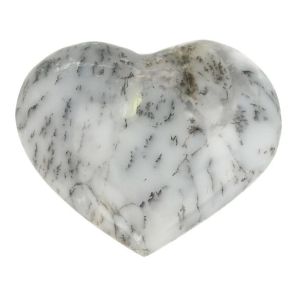 Fraai dendriet opaal hart van ruim 7cm breed
