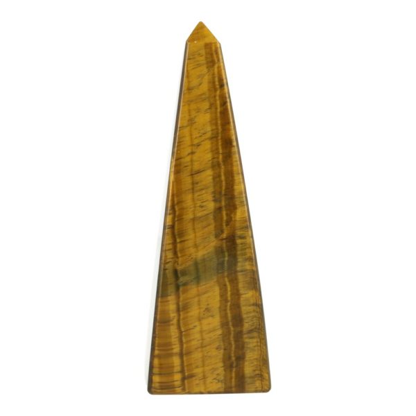Fraaie tijgeroog obelisk van 10cm hoog